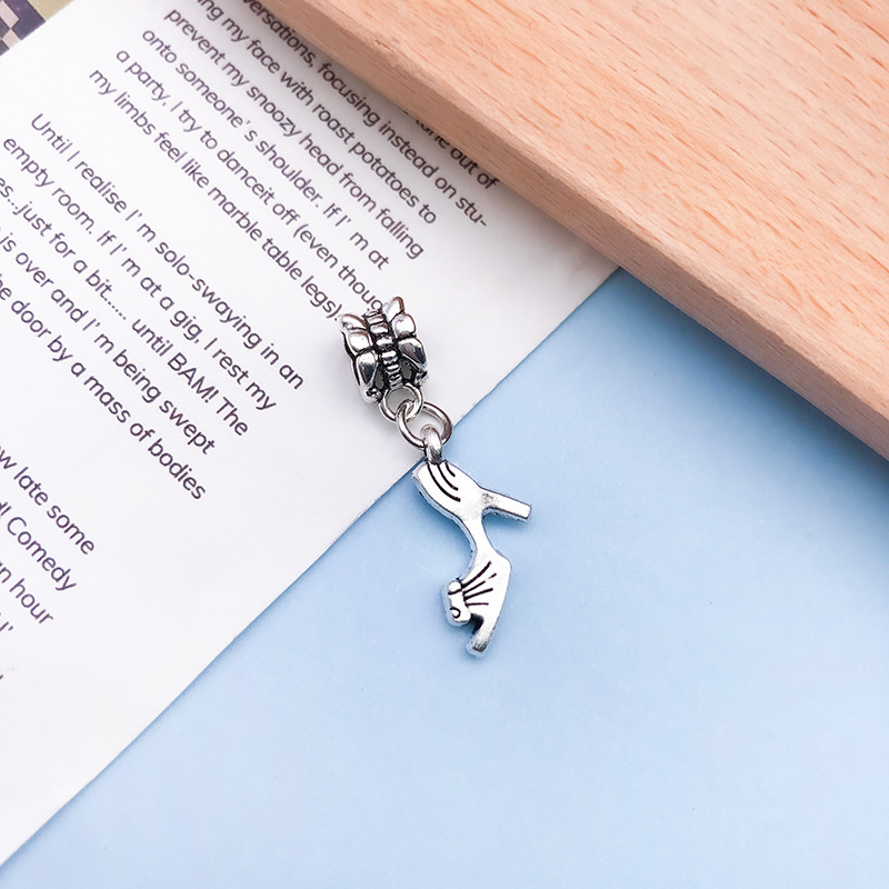 1 ancient silver high heels 20x23mm-11462/1.75g