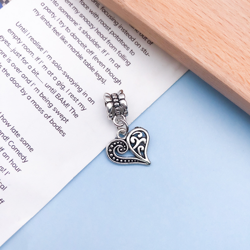 1 ancient silver heart 14x25mm-11484/1.5g