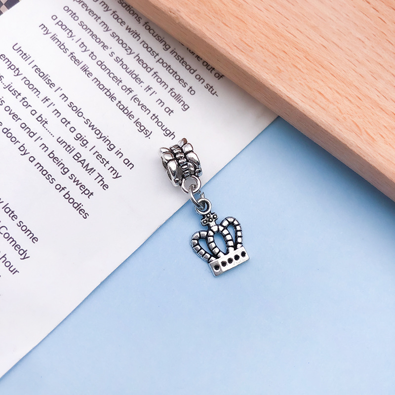 1 ancient silver hollow crown 11x27mm-11488/1.23g