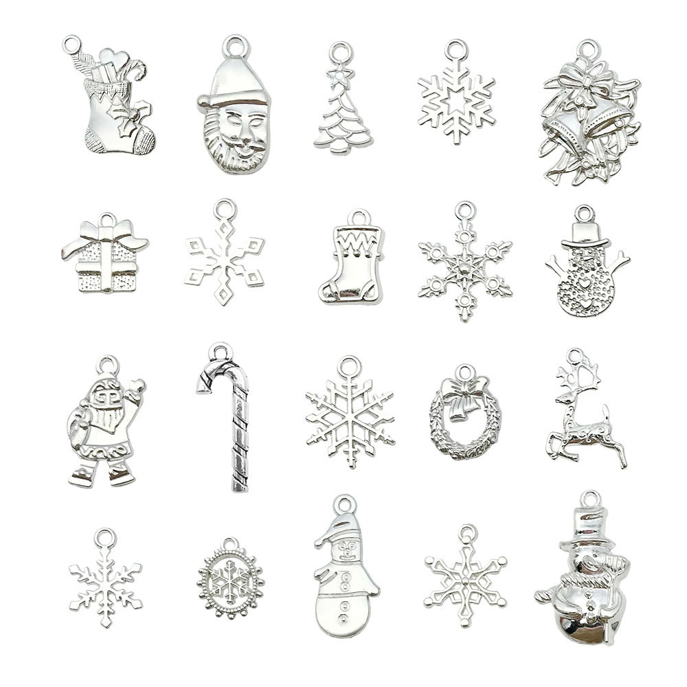 Bright silver Christmas 20pcs each 1-SN829-22.9g