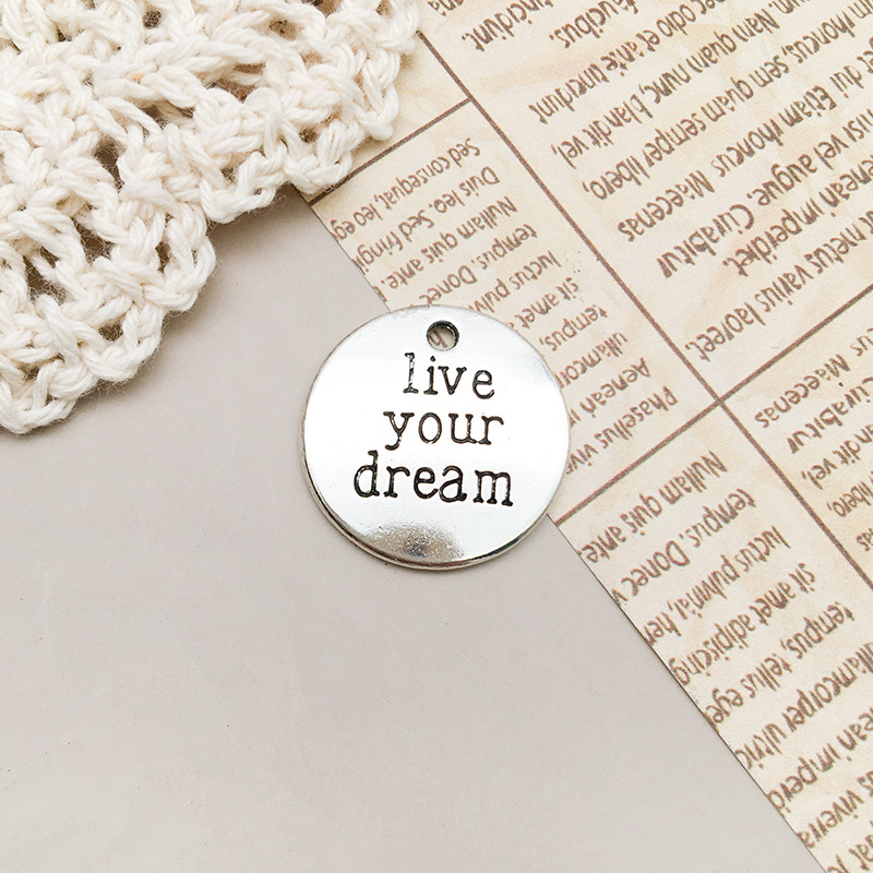 1 letter live your dream19x19mm-2491/2.8g