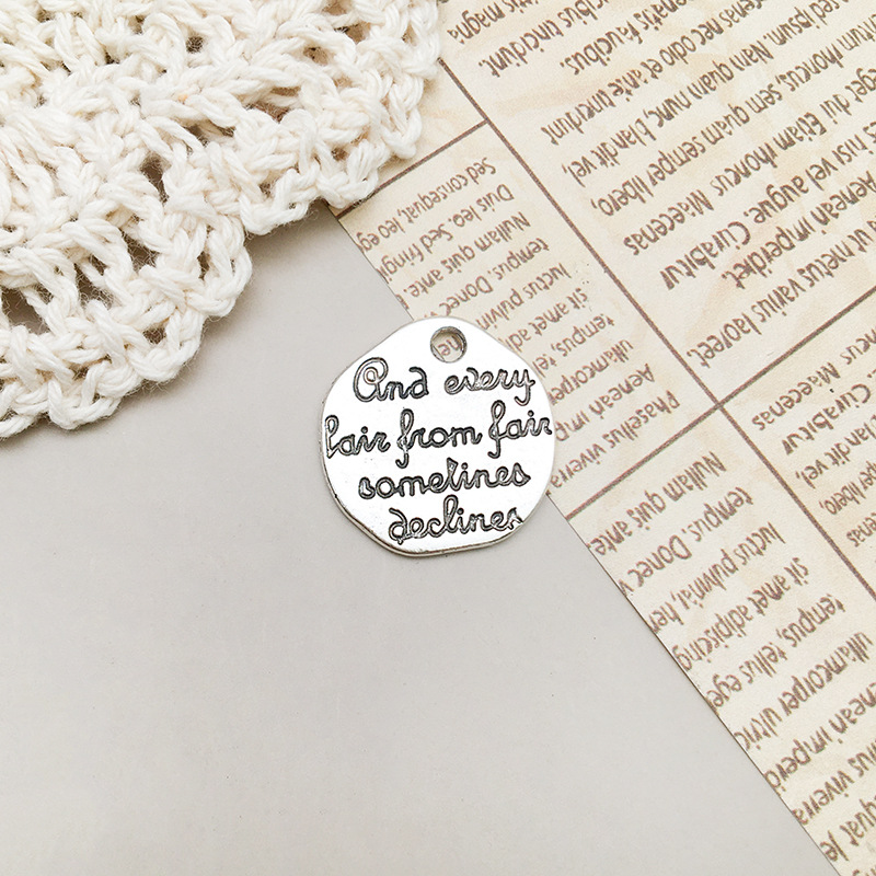 1 ancient silver letter and every18.5x18.5mm-10899/1.8g