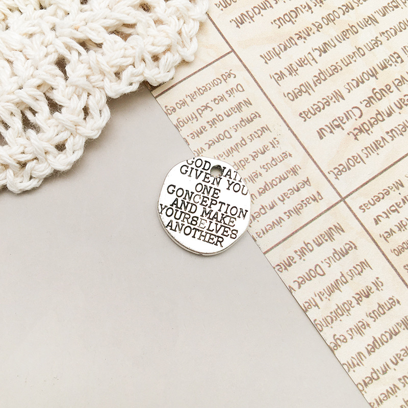 1 ancient silver letter given you once15x15mm-10910/1.5g