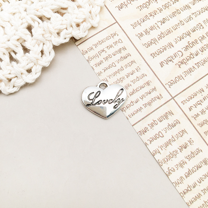 1 ancient silver letter lovely14x11mm-10911/1.2g