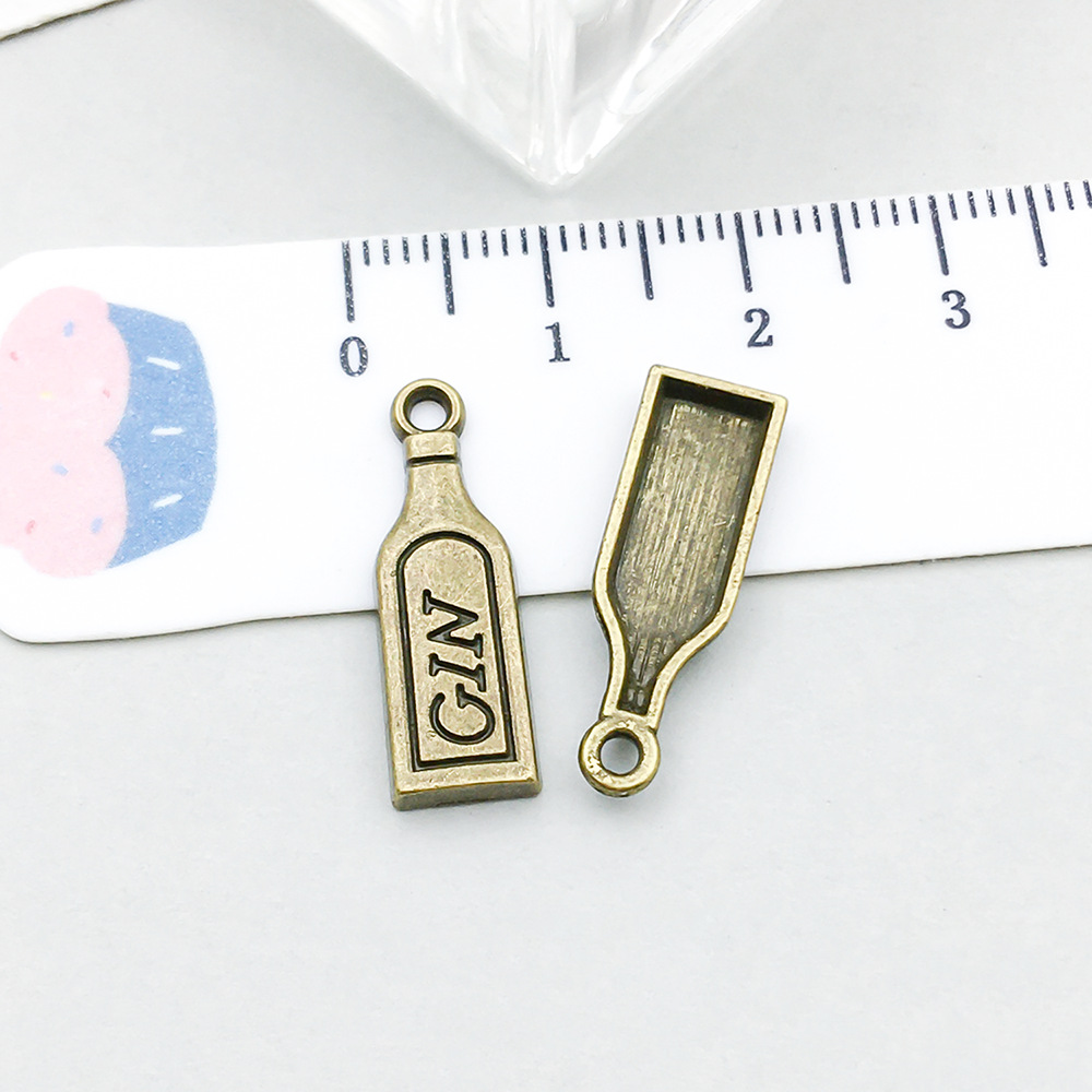 1 ancient green wine bottle 7*20mm-0.9g-20770