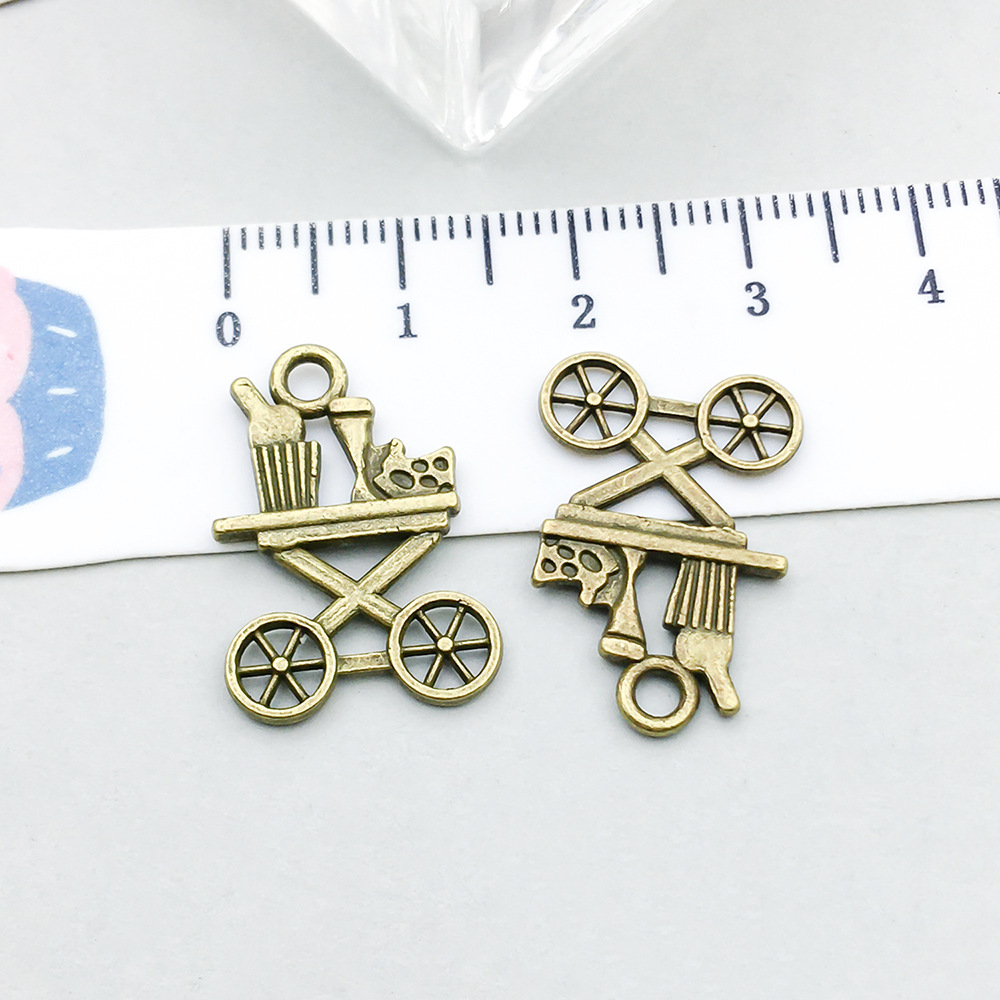 1 ancient green red wine dining cart 15*21mm-1.2g-20775