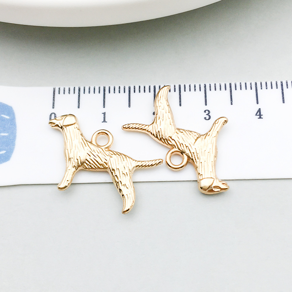 1 kc gold long-haired dog 15*23mm-1.4g-20520
