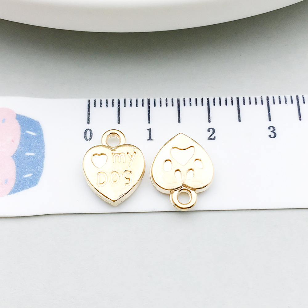 1 kc gold love letter 13*10mm-1.3g-20530