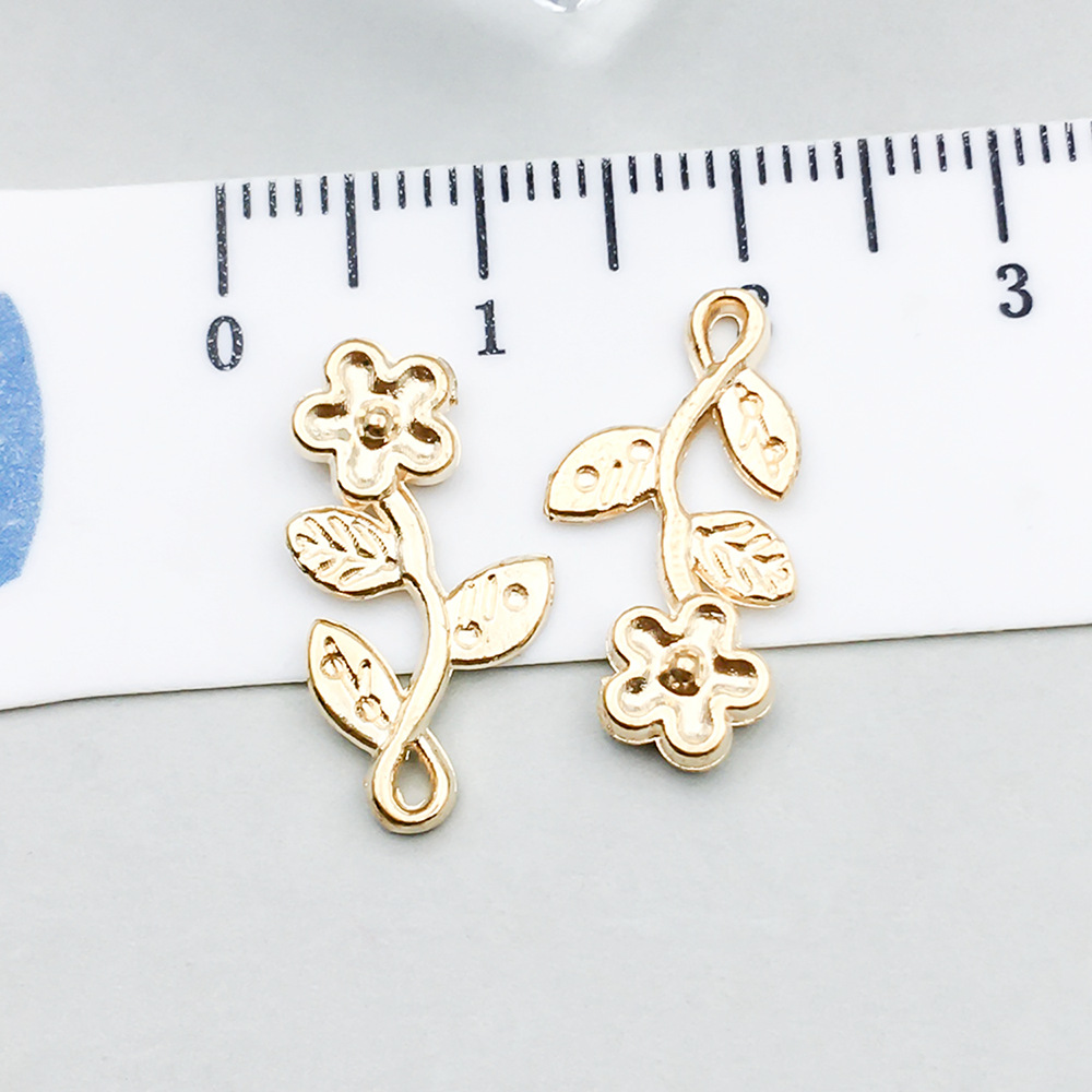 1 kc gold strip flower 19*10mm-0.6g-20507