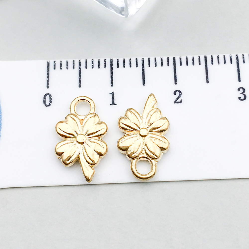 1 kc gold four-leaf clover 13*8mm-0.7g-20516