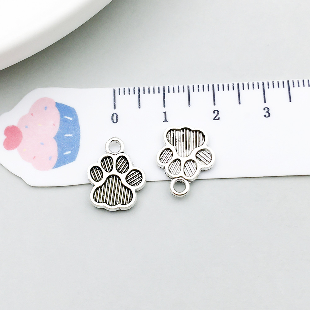 1 ancient silver cat claw 12*14mm-0.8g-17371