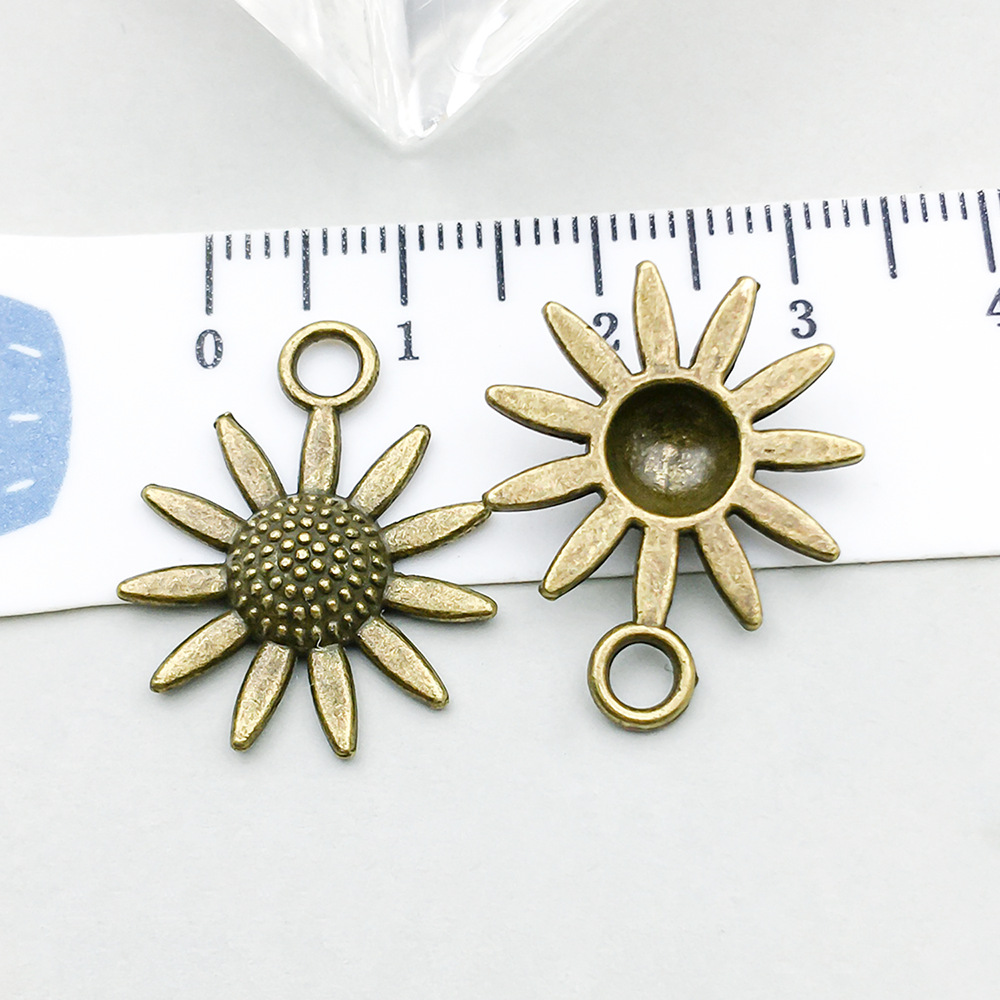 1 ancient green sunflower 23*18mm-1.4g-20487