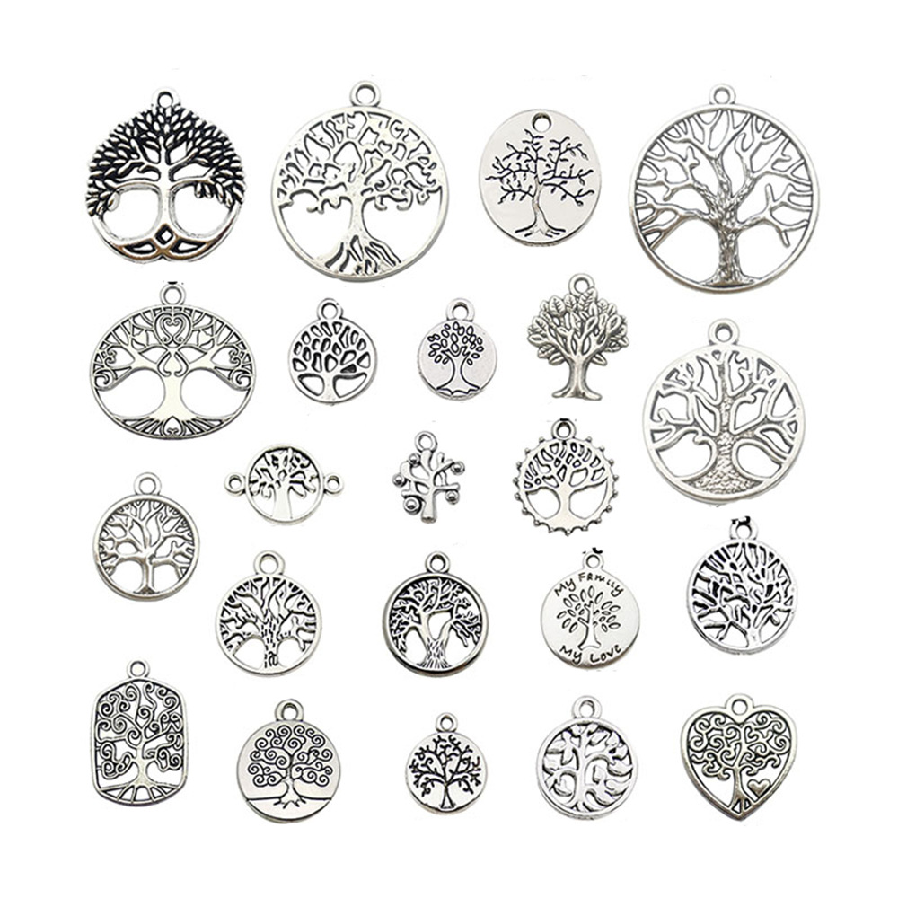 Mix 22pcs ancient silver trees Series-SN27