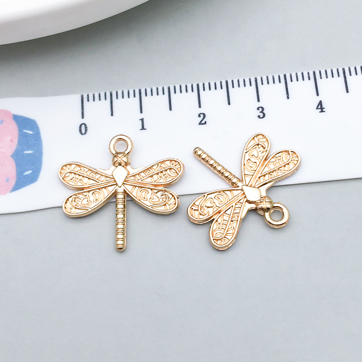 1 kc gold dragonfly 21*19mm-1.2g-20136