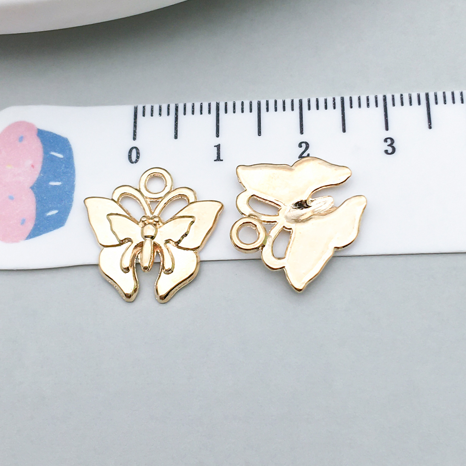 1 kc gold butterfly 16*16mm-1g-20138