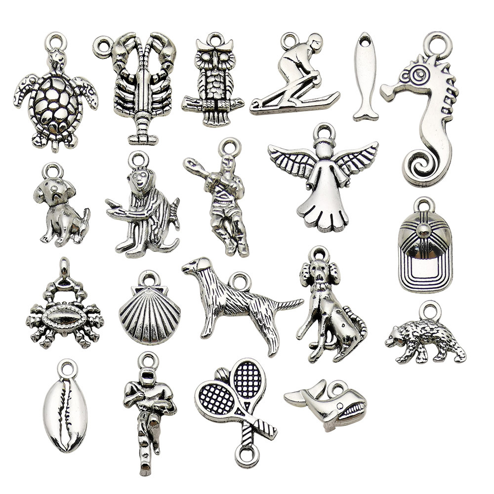 Mix 20pcs ancient silver animals series-23g-SN689