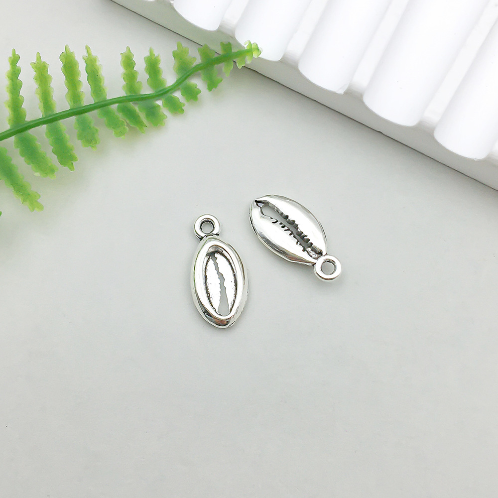 1 ancient silver ocean shell 8*18mm-1g-11296