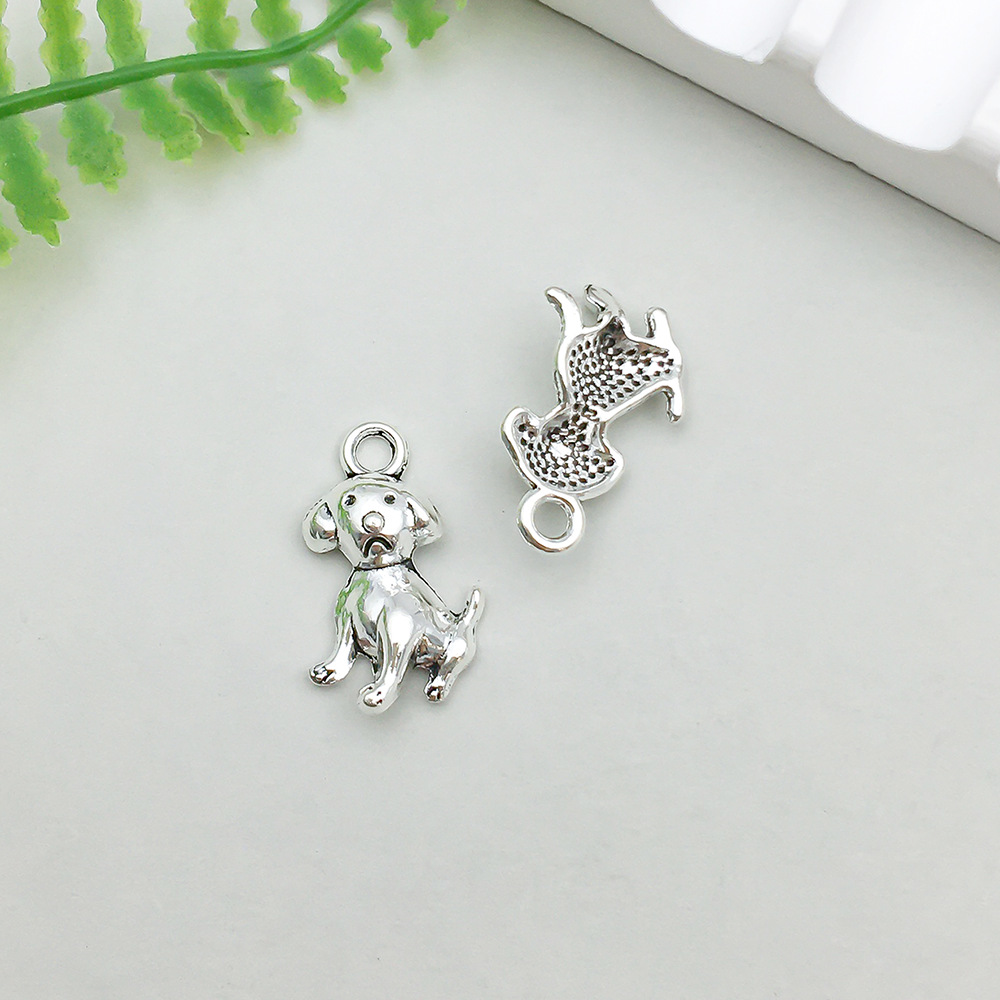 1 ancient silver puppy 11*15mm-0.6g-11314