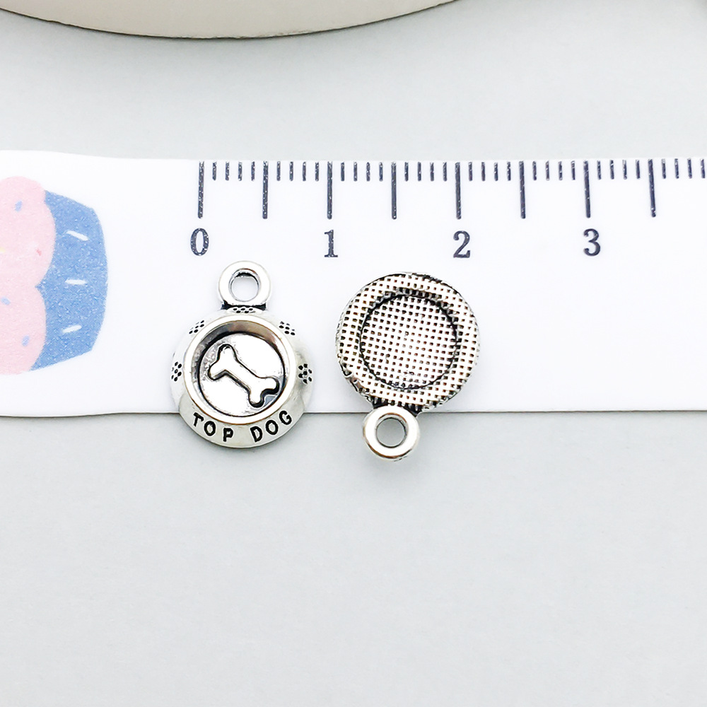 1 ancient silver dog rice bowl 10*15mm-1.2g-9812