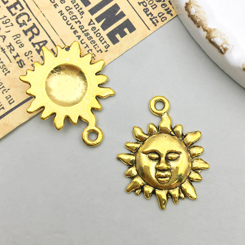 1 ancient golden sun 19*22mm-1.5g-13558