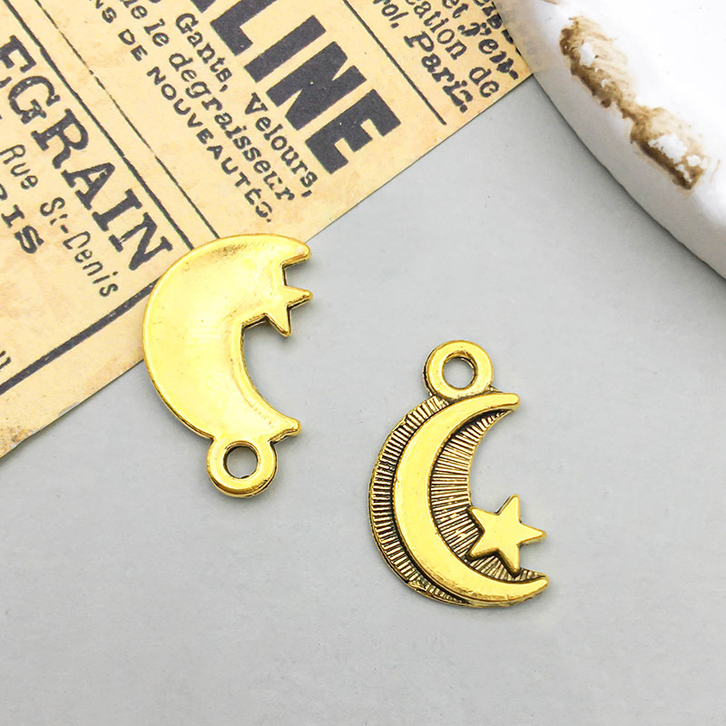 1 ancient gold moon 10*17mm-0.6g-13564