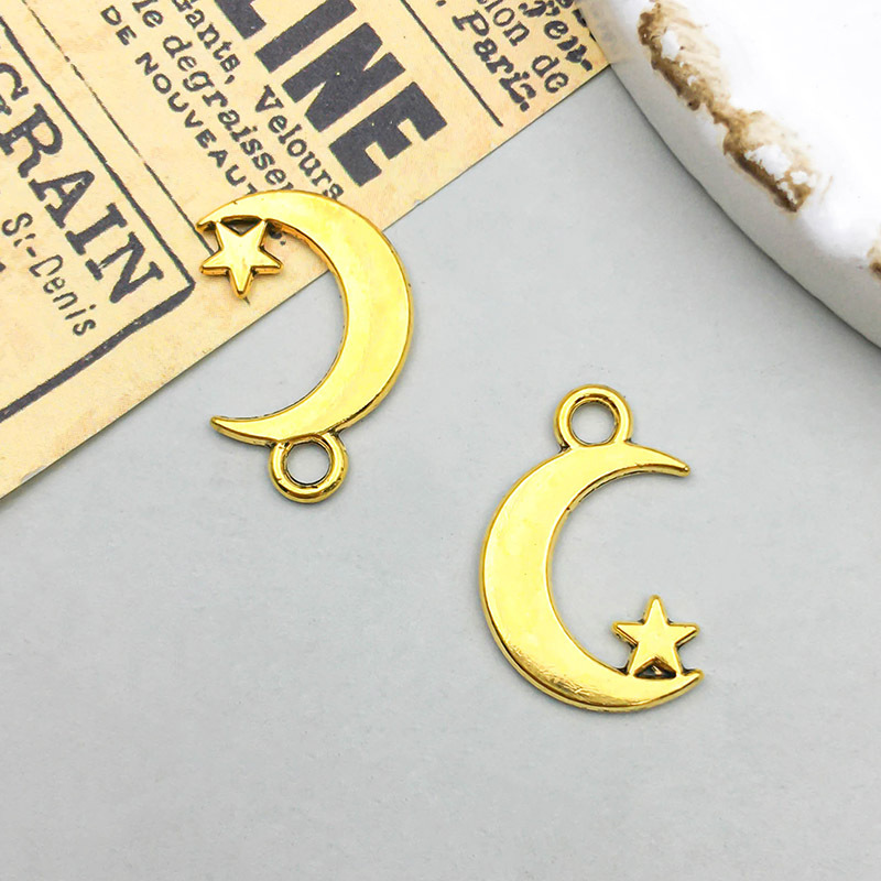 1 ancient gold moon 11*17mm-0.7g-13570