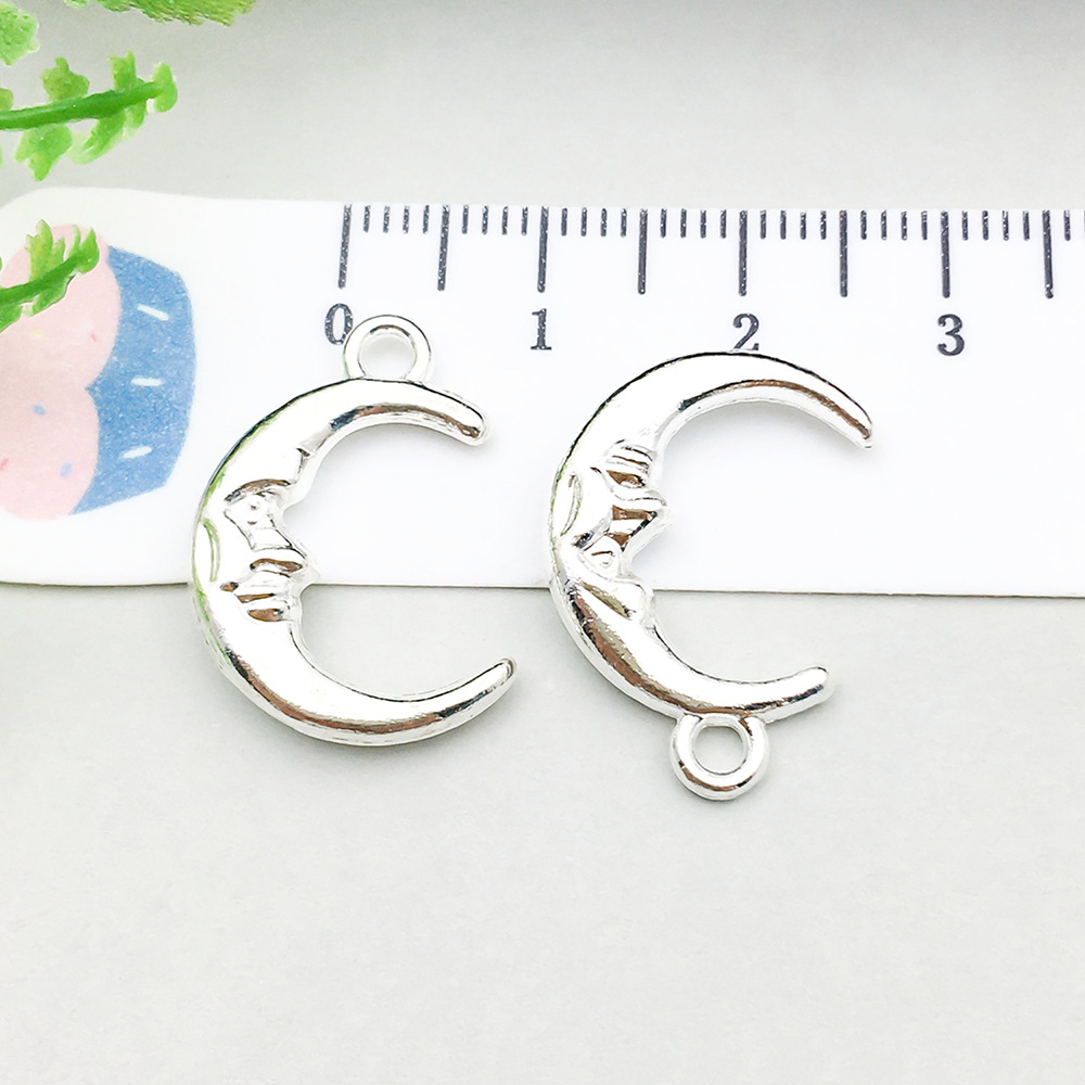 1 bright silver moon 15*22mm-2g-20840