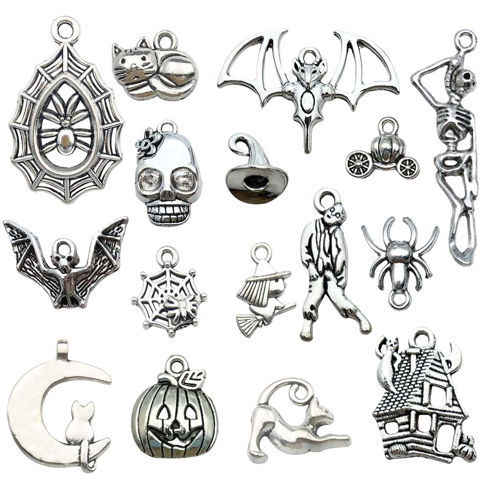 Mix 15pcs ancient silver Halloween series-25g-SN54