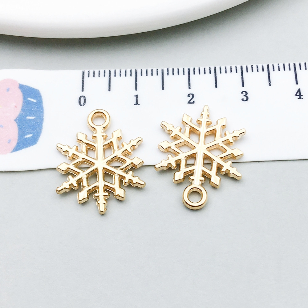 1 kc gold christmas snowflake 15*20mm-1.3g-15482