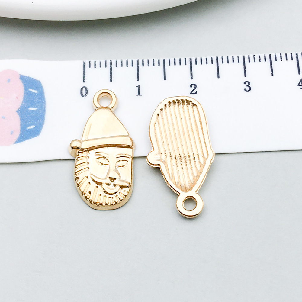 1 kc gold santa head 12*23mm-1.3g-18285