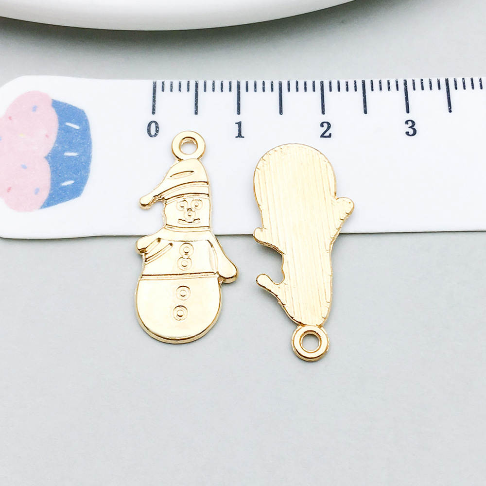 1 kc gold christmas snowman 11*25mm-1g-18293
