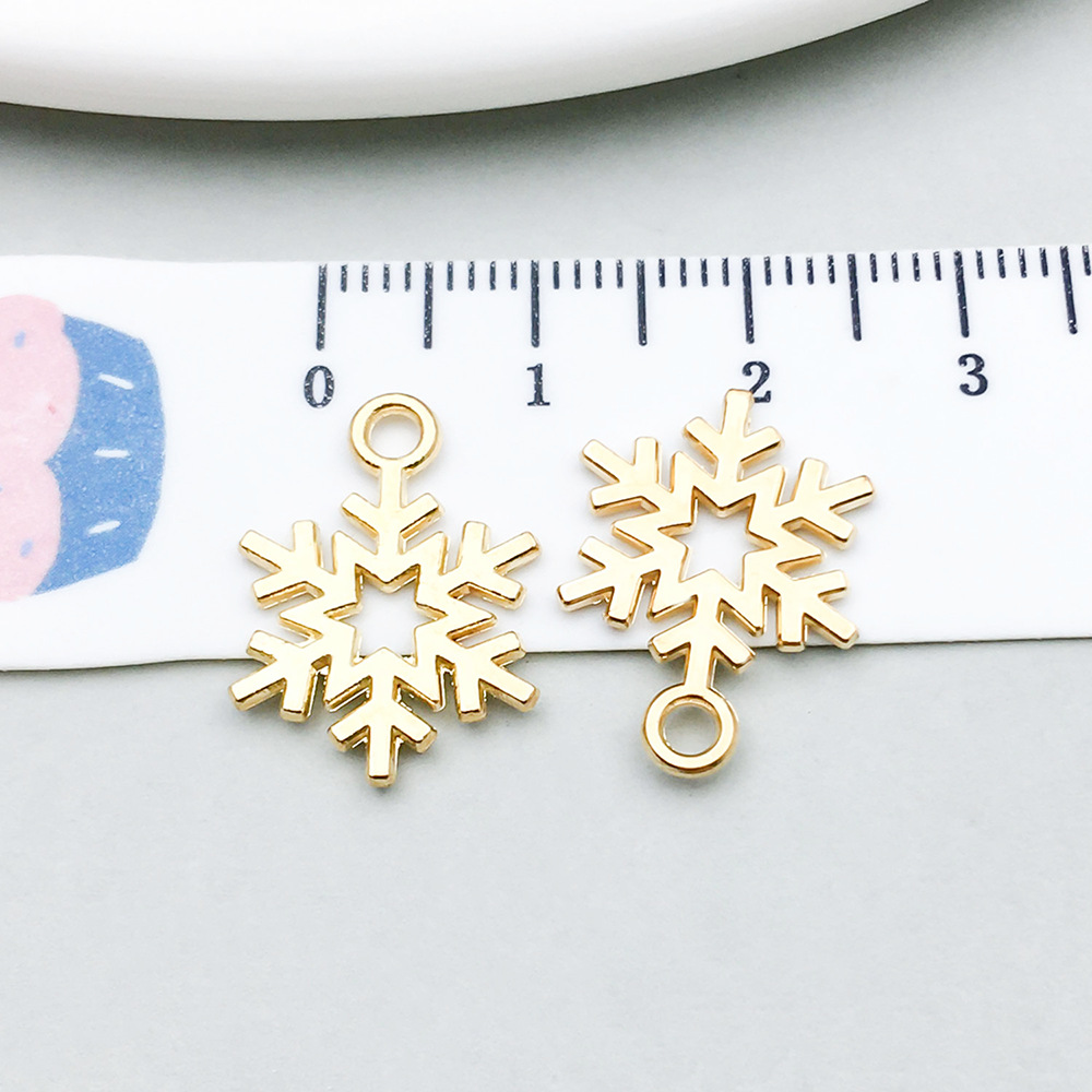 1 kc gold christmas snowflake 14*19mm-0.8g-18322