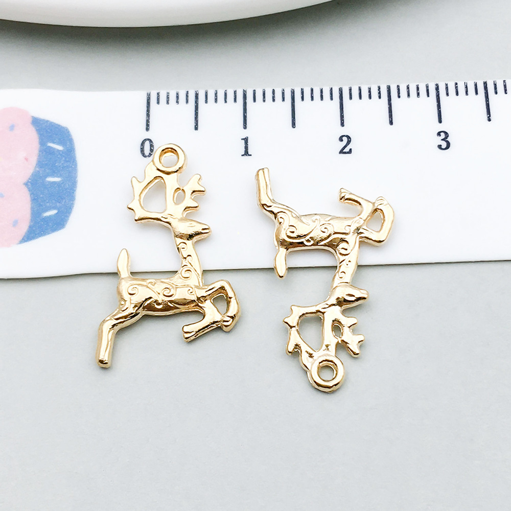 1 kc gold christmas elk 14*23mm-0.8g-20044