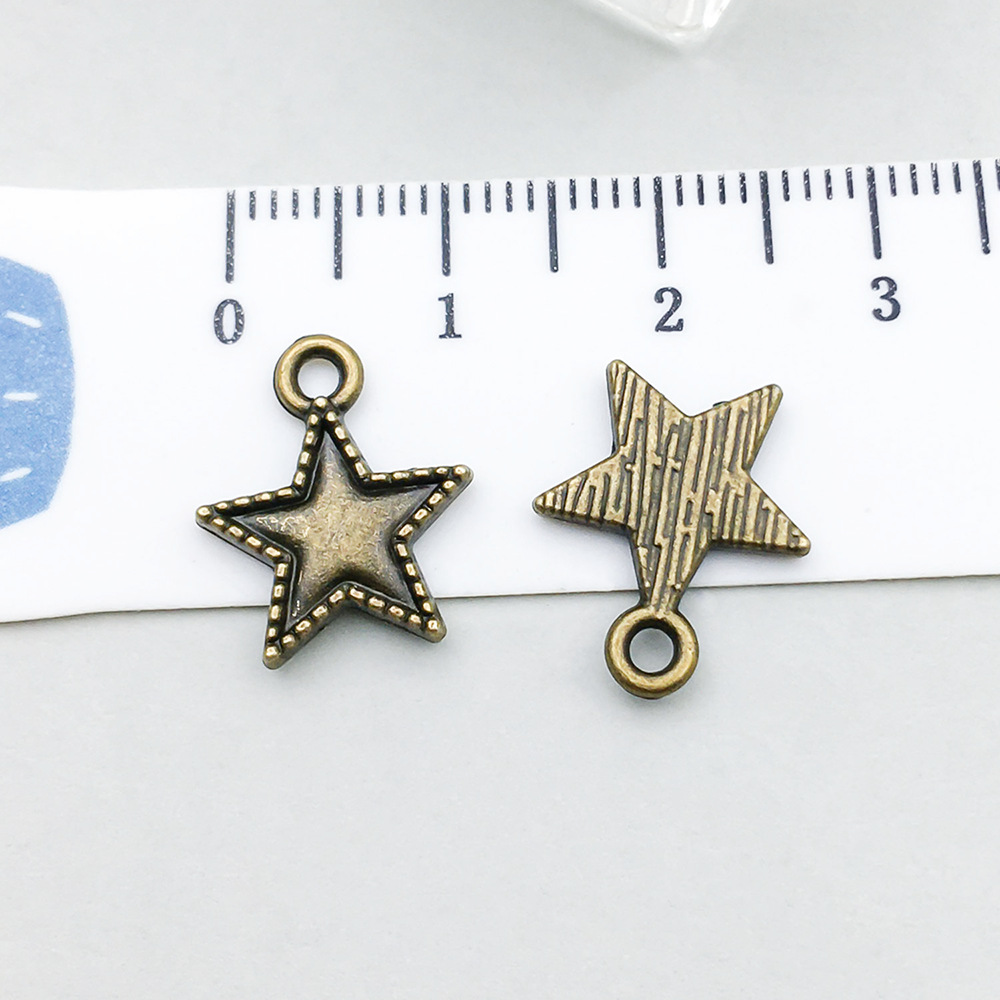 1 ancient green five-pointed star 12*16mm-0.7g-20855