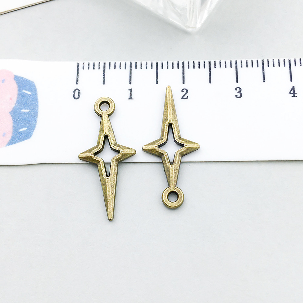 1 ancient green four-pointed star 10*23mm-0.5g-20861