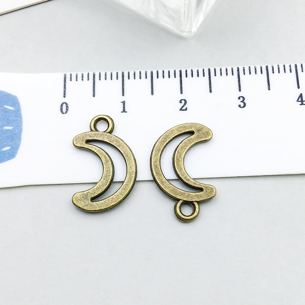 1 ancient green hollow moon 10*17mm-0.6g-20865