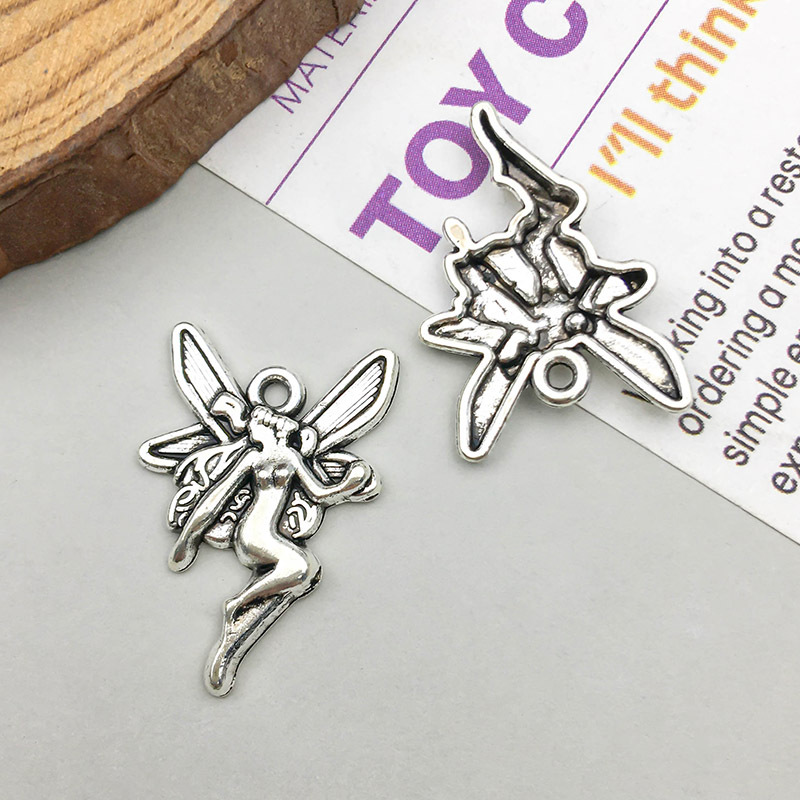 1 ancient silver angel 15*21mm-0.8g-4632