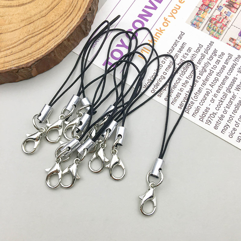 1 black lobster clasp hanging chain 70*8mm-0.5g-13014