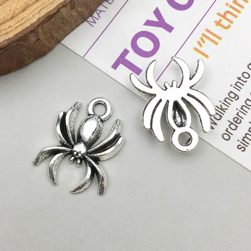 1 ancient silver spider 14*18mm-1g-b110