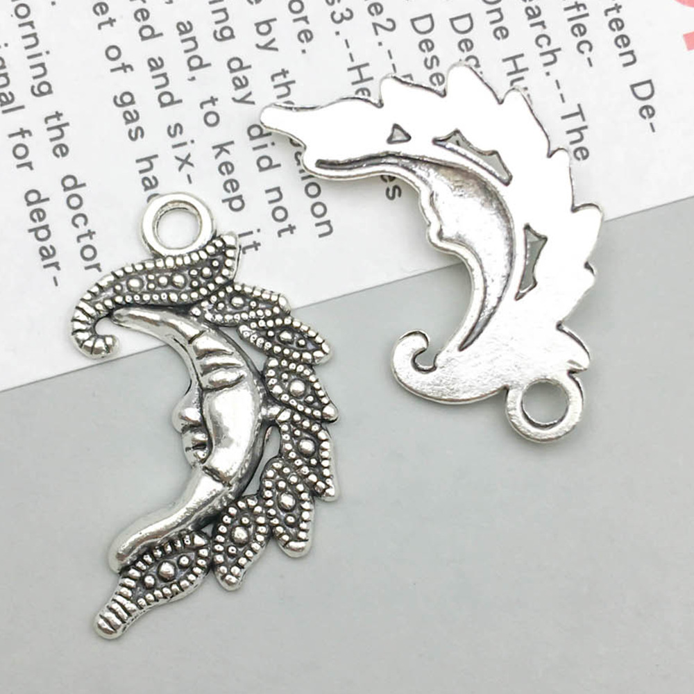 1 ancient silver moon 17*28mm-1.4g-5782