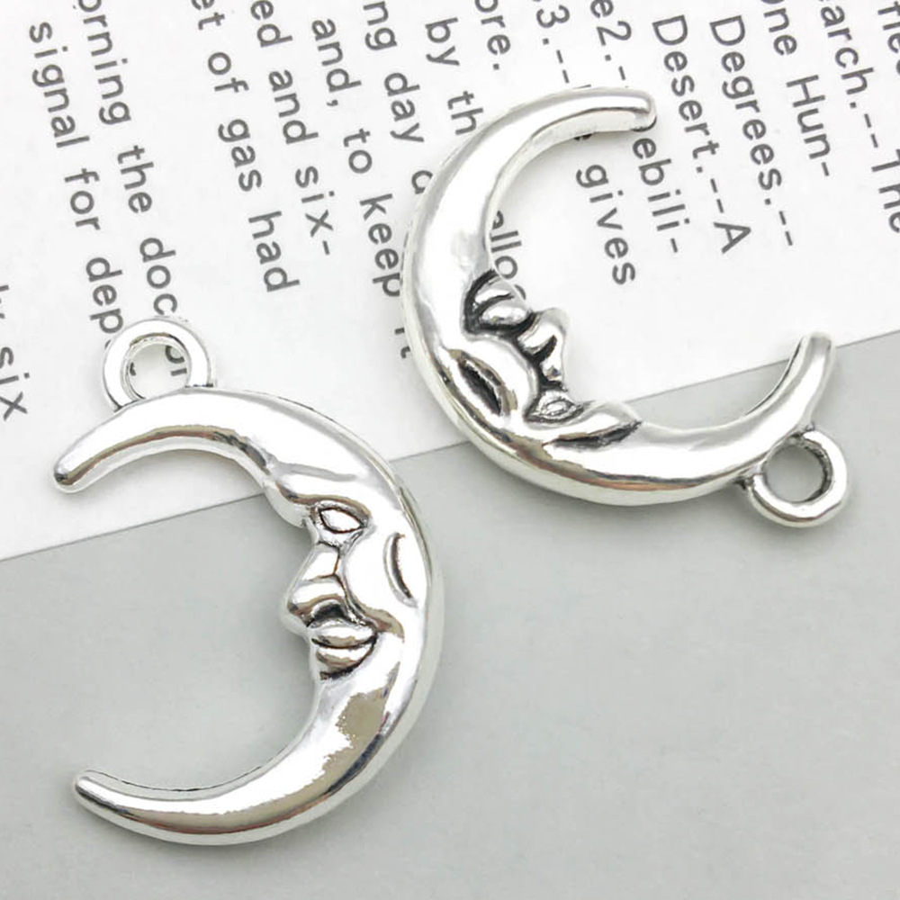 1 ancient silver moon 15*22mm-2g-7698