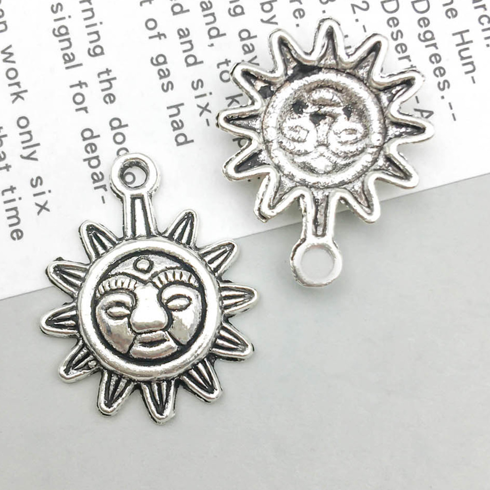 1 ancient silver sun 16*21mm-2.2g-8226