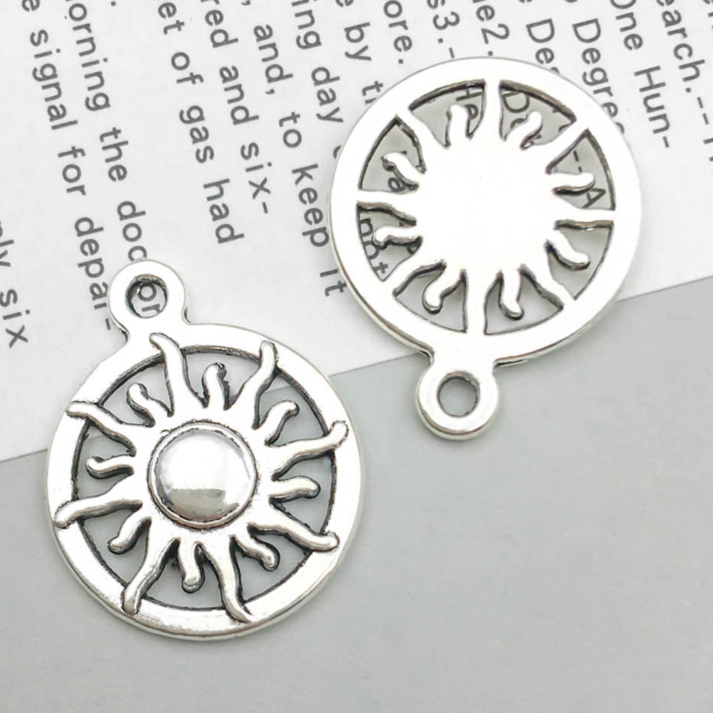 1 ancient silver moon sun 16*19mm-1.4g-8230