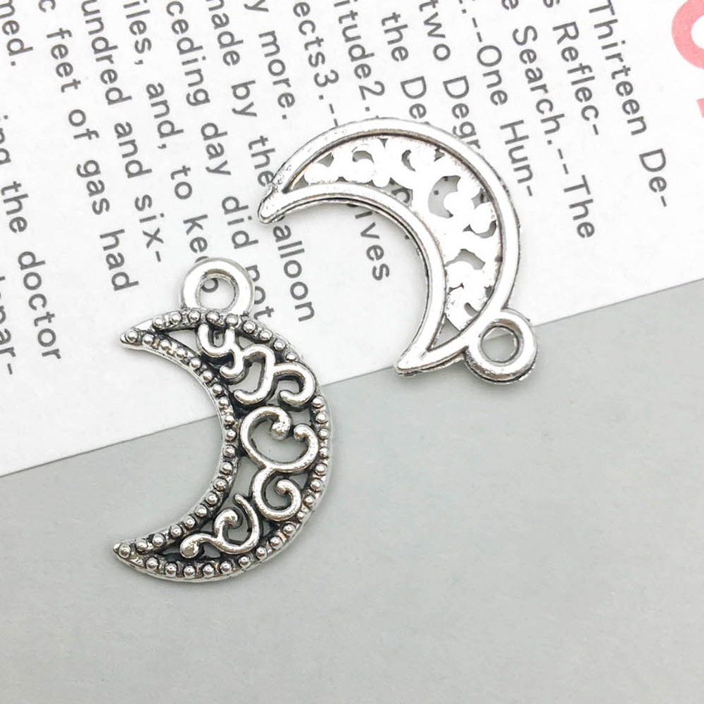 1 ancient silver small moon 12*18mm-0.5g-8764