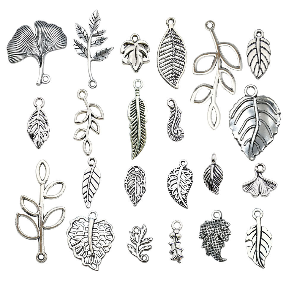 Mix 22pcs ancient silver leaves series-24.5g-SN29