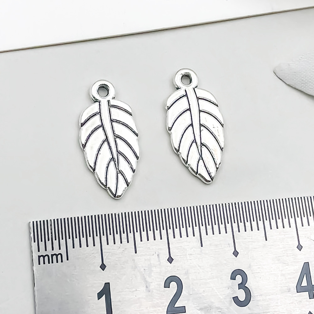 1 ancient silver leaf 9*19mm-1g-11315