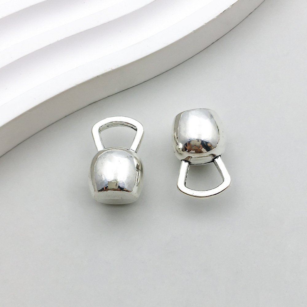 1 ancient silver sports equipment dumbbell 11*18mm-6.5g-9010