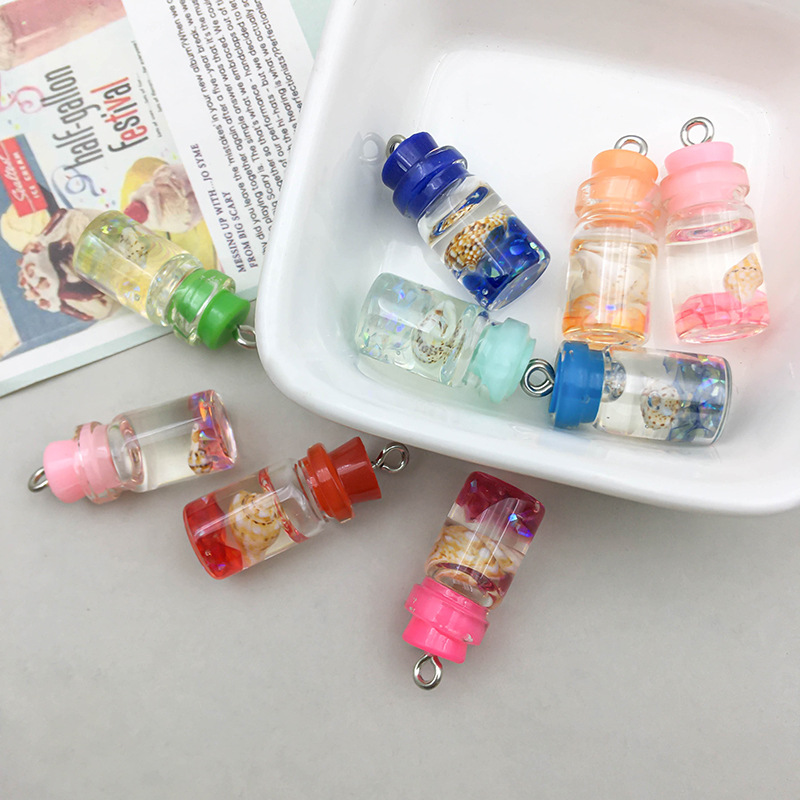 1 mixed color conch diamond drift bottle (sheep eye head) 10*24mm-2.2g-16440