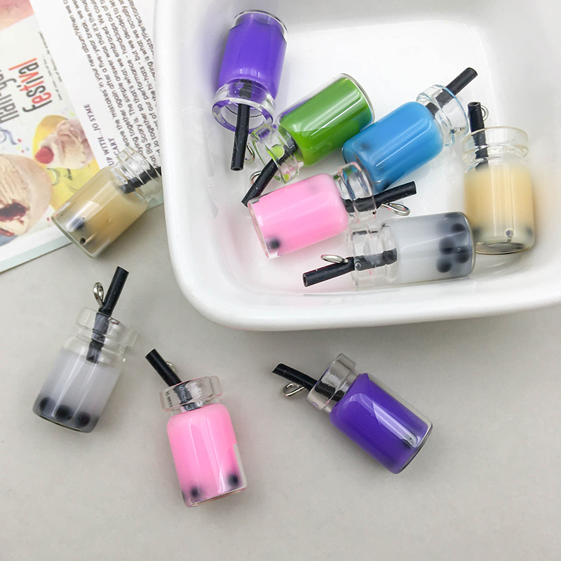 1 mixed color bubble tea with straw 10*27mm-2g-16441