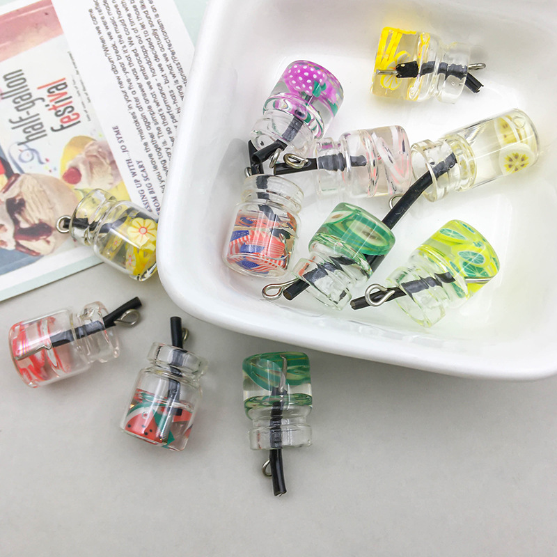 1 mixed color fruit slice straw drink 10*20mm-1.7g-16458